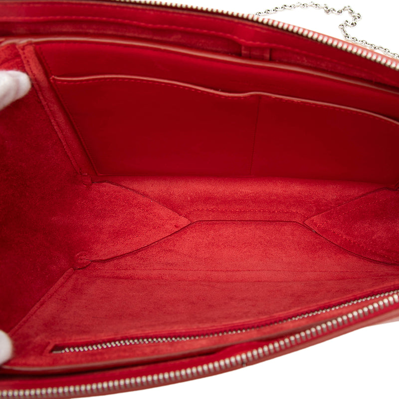 Trifold Leather Clutch On Chain - Image 4