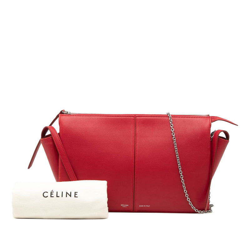 Trifold Leather Clutch On Chain - Image 8