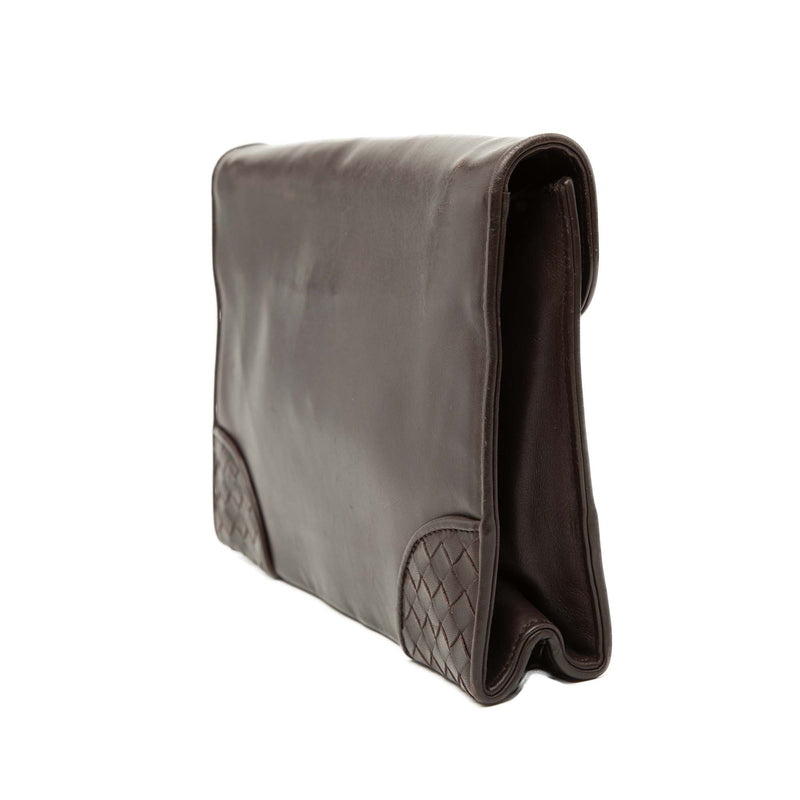 Intrecciato Trimmed Leather Clutch - Image 2