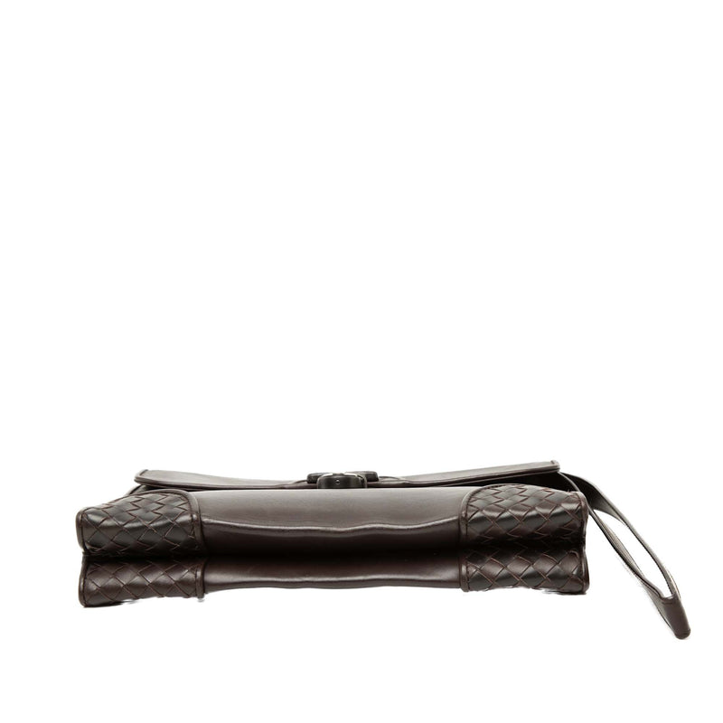 Intrecciato Trimmed Leather Clutch - Image 3