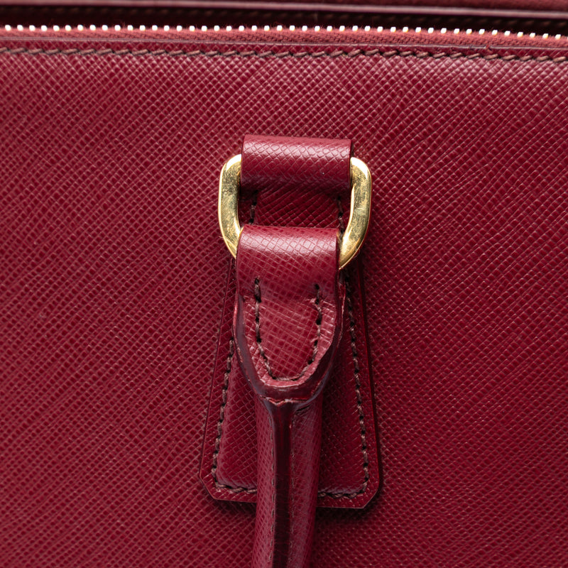 Saffiano Lux Galleria Double Zip Front Pocket Satchel - Image 6