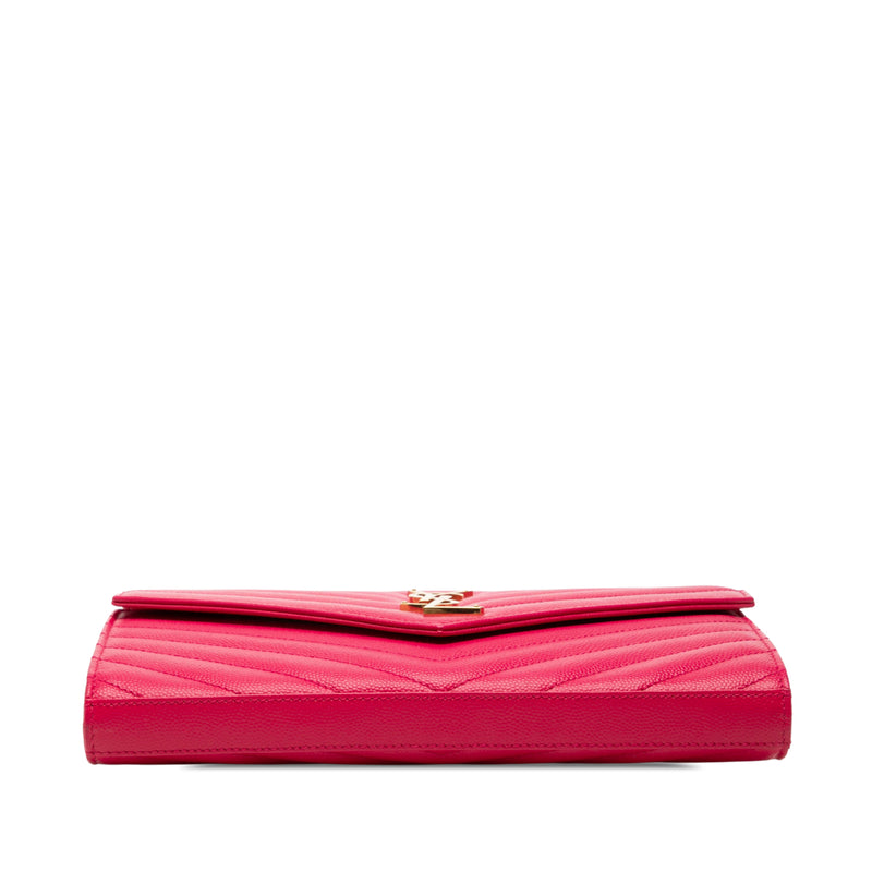 Grain De Poudre Chevron Monogram Envelope Chain Wallet - Image 3