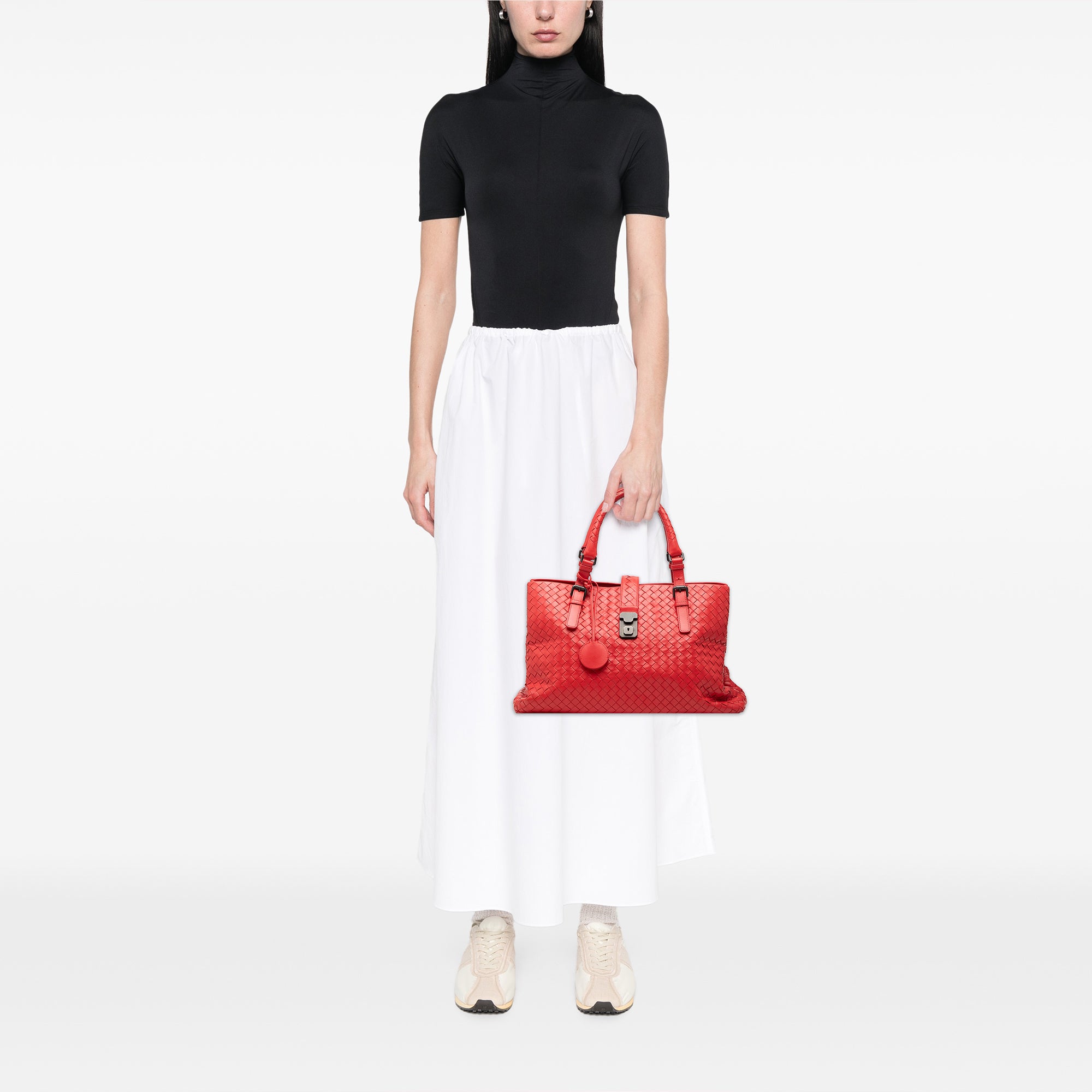 Medium Nappa Intrecciato Roma Tote - Image 7