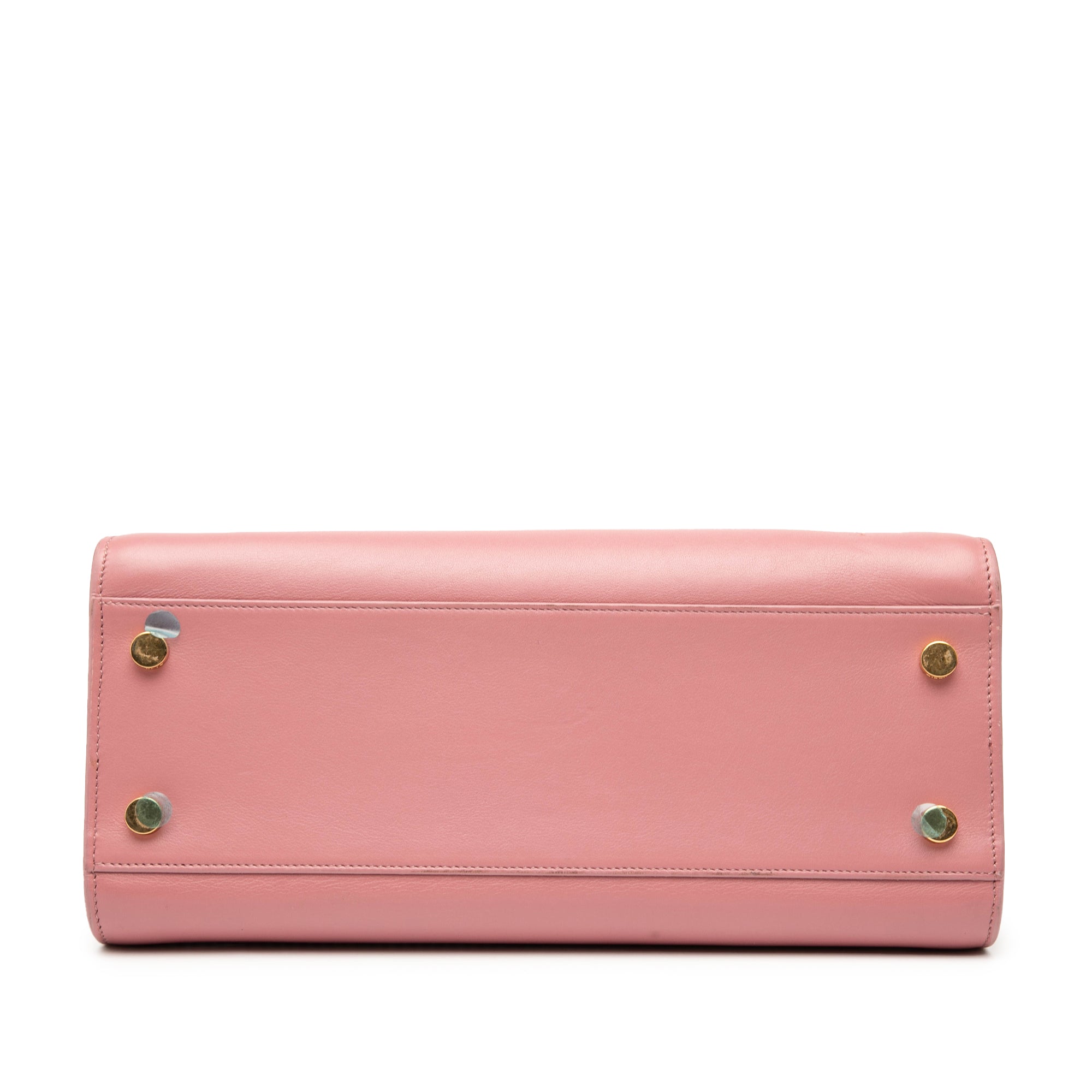 Small Leather Monogram Cabas Satchel - Image 3