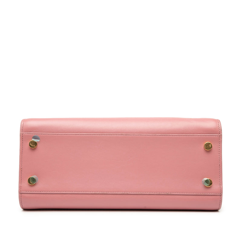 Small Leather Monogram Cabas Satchel - Image 3