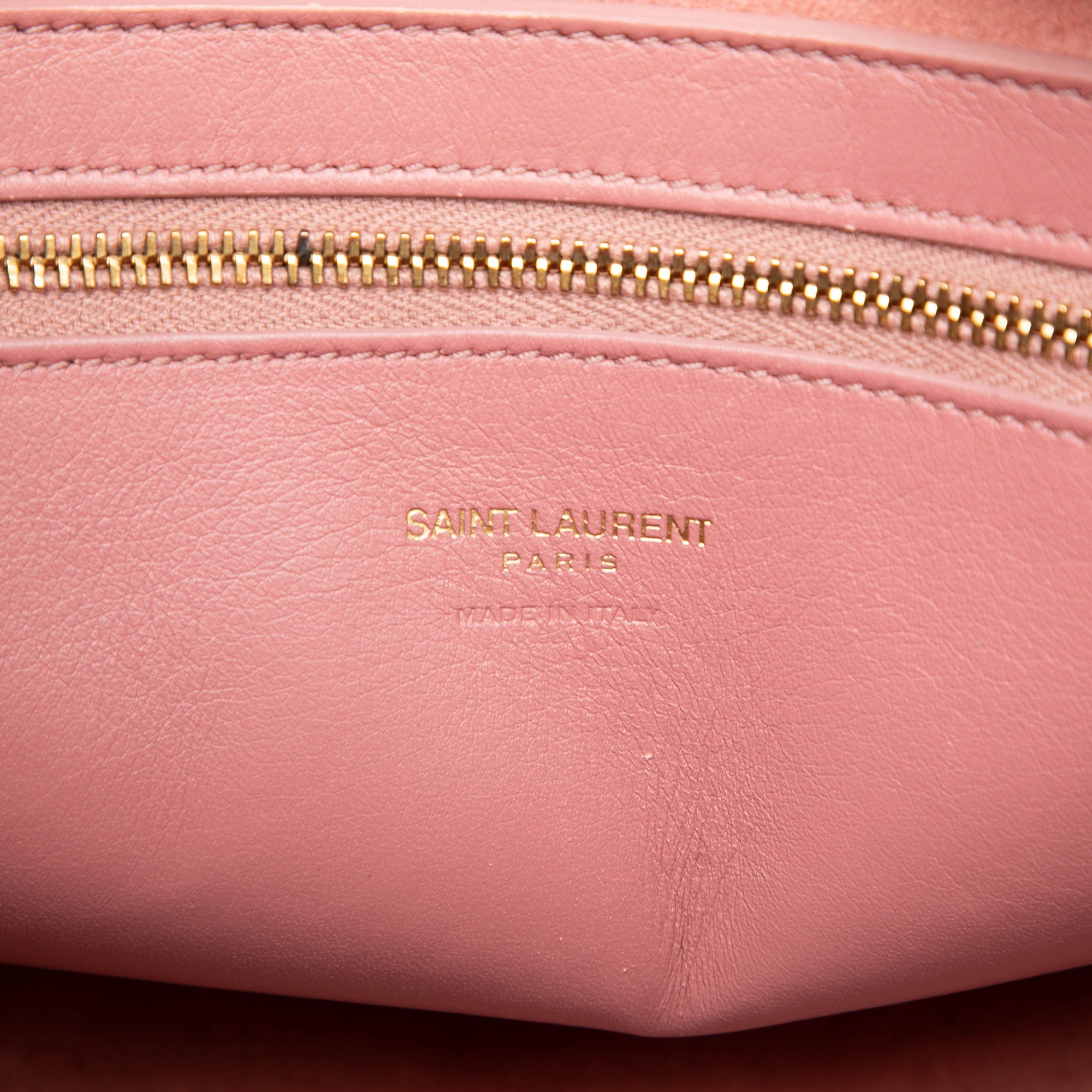 Small Leather Monogram Cabas Satchel - Image 5