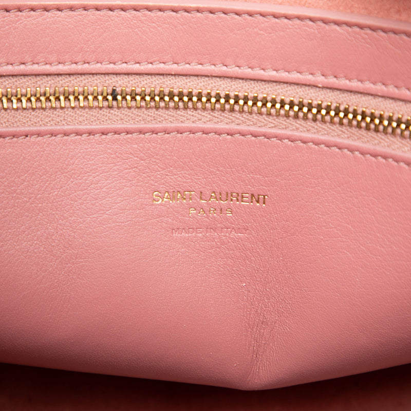 Small Leather Monogram Cabas Satchel - Image 5