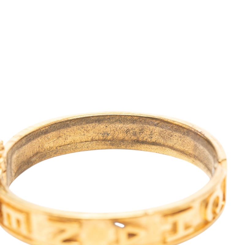 Gold Plated Logo Bangle Bracelet - Image 4