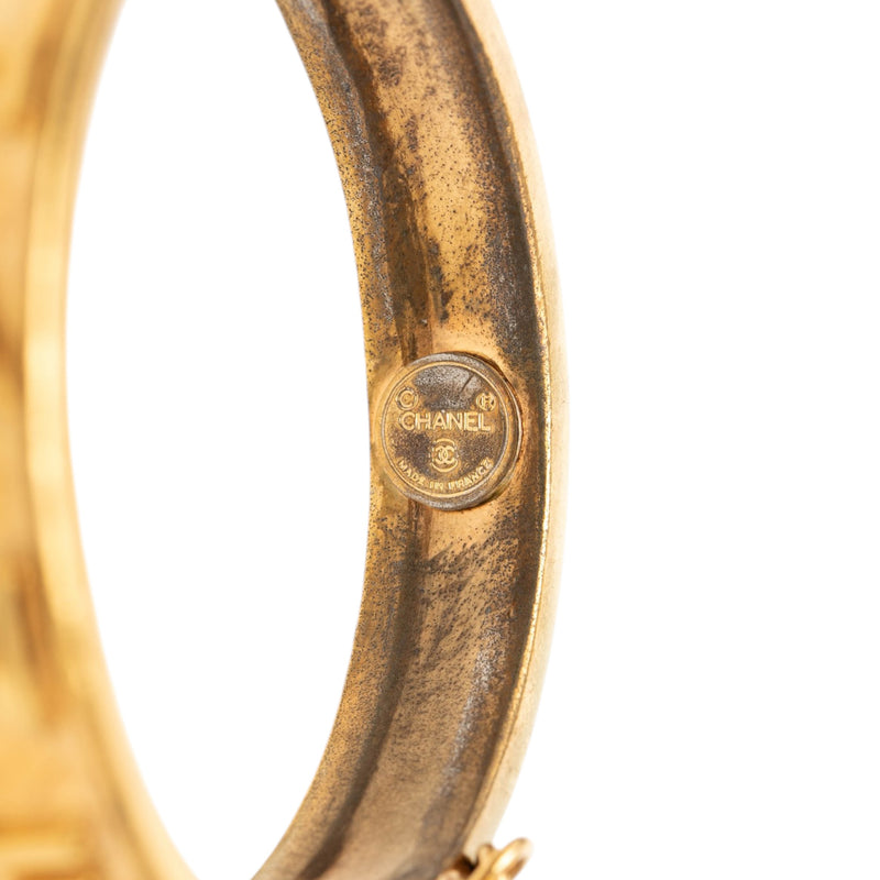 Gold Plated Logo Bangle Bracelet - Image 5