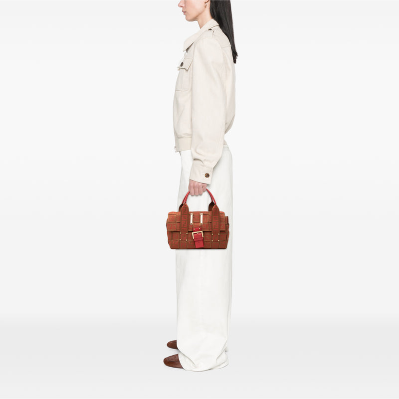 Zucca Canvas Crossword Handbag - Image 6