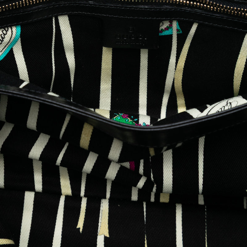 Suede and Patent Peggy Bamboo Top Handle Bag - Image 4