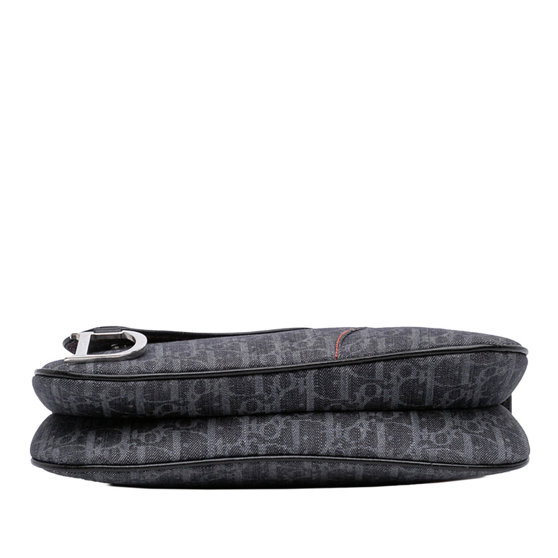 Oblique Denim Flight Double Saddle Crossbody - Image 3