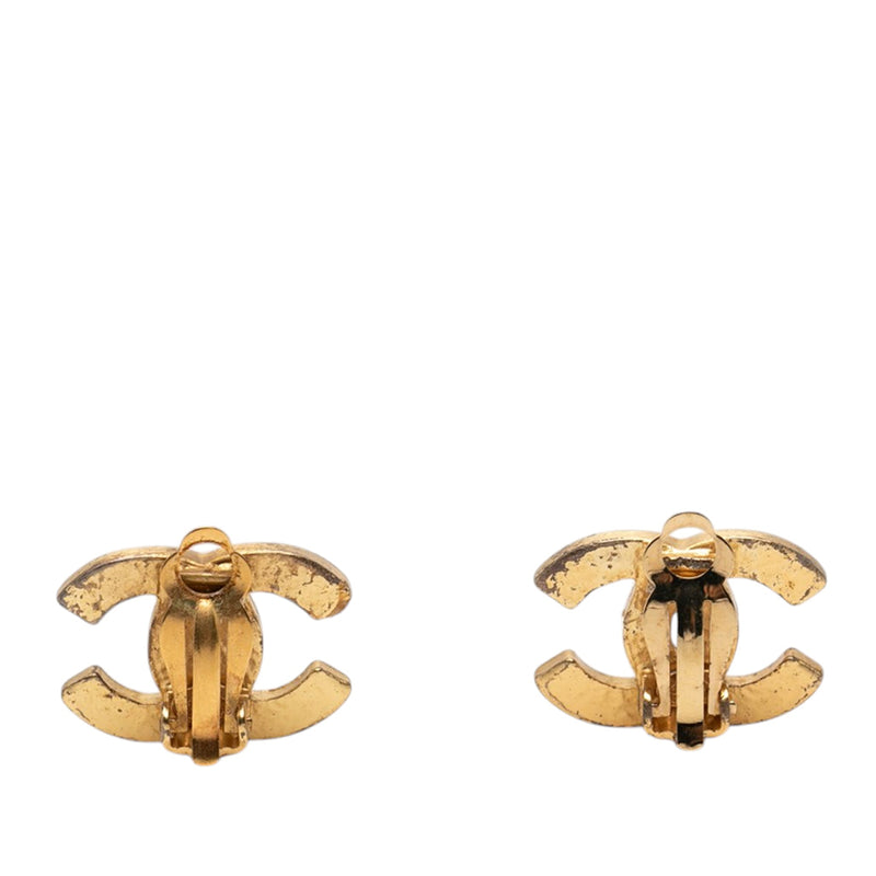 CC Enamel and Gold Plated Clip On Earrings - Image 2