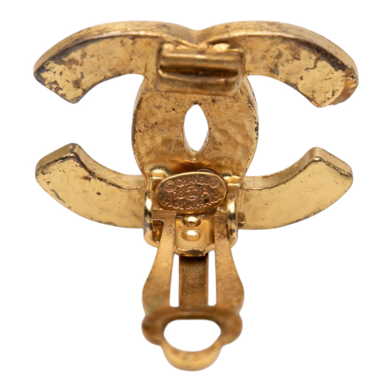CC Enamel and Gold Plated Clip On Earrings - Image 3