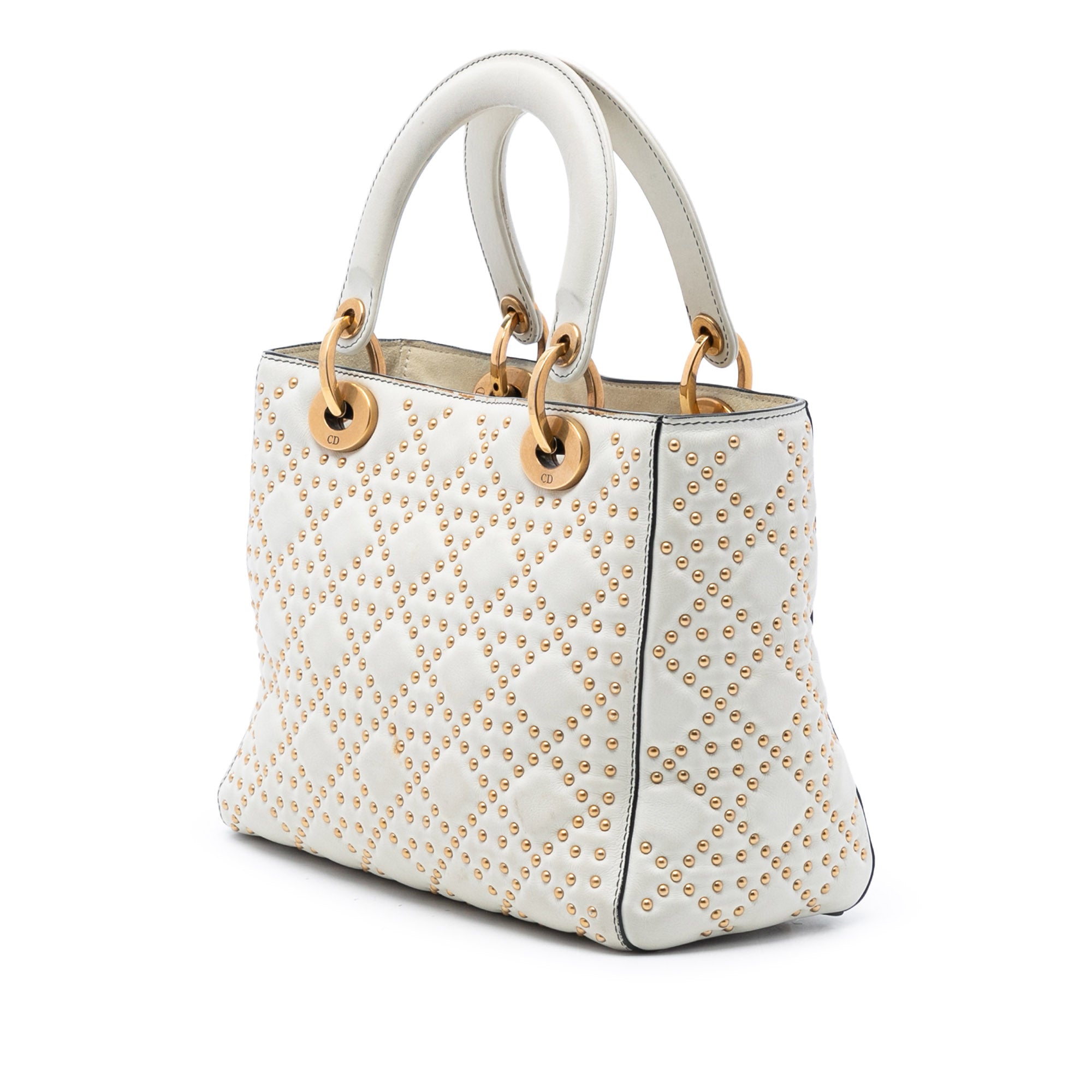 Medium Lambskin Cannage Studded Supple Lady Dior - Image 2