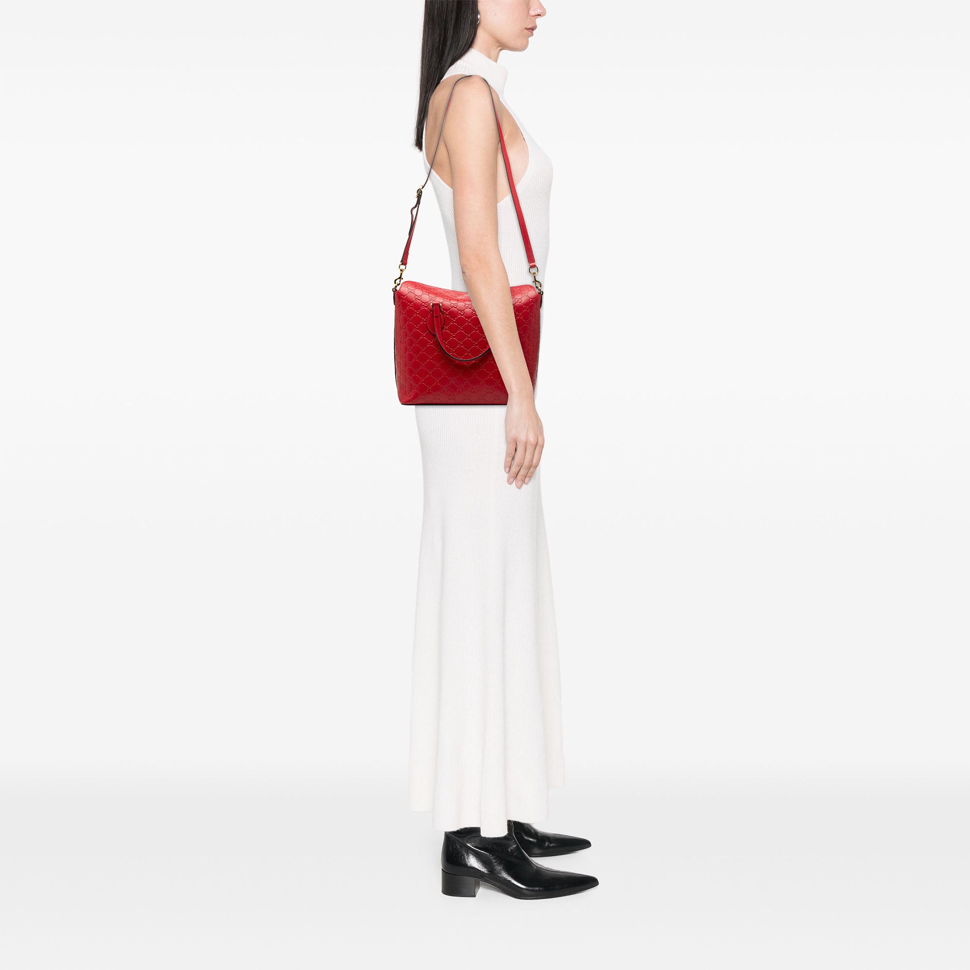 Guccissima Linea A Fold Over Satchel - Image 7