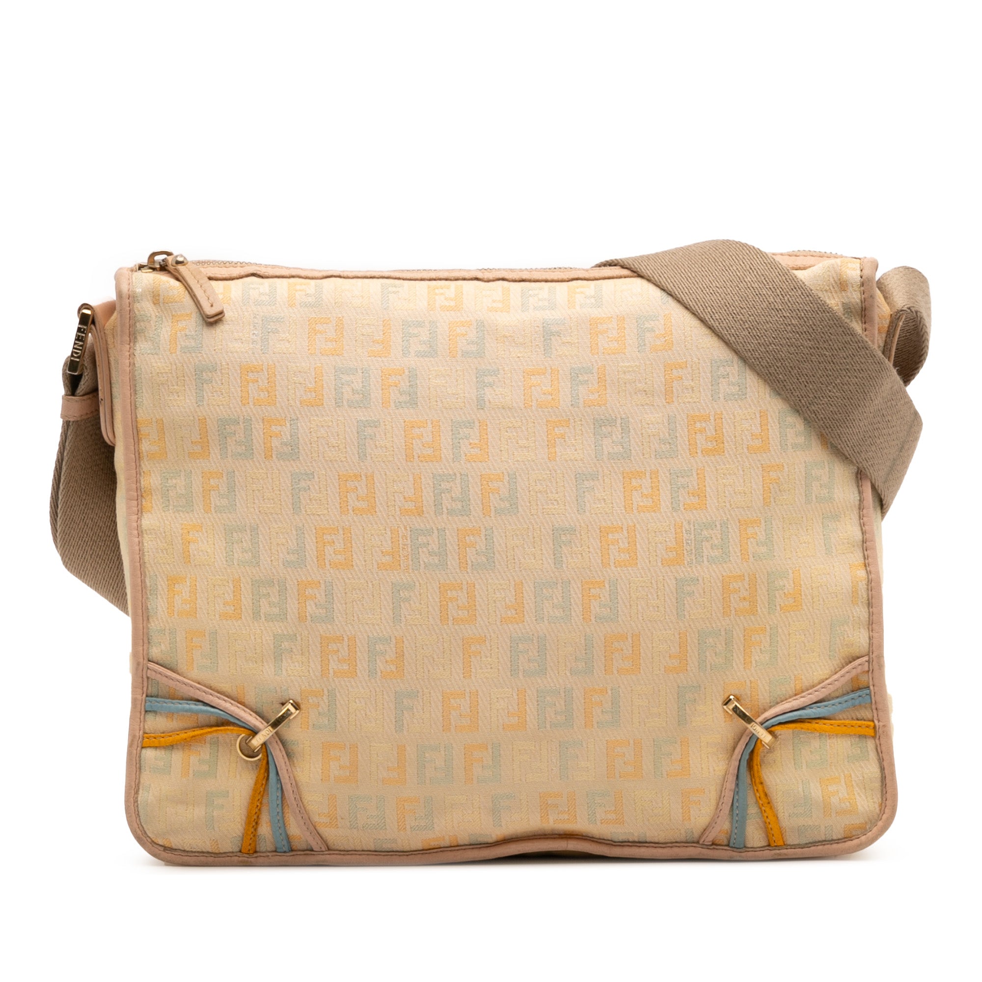 Zucchino Canvas F Charm Crossbody - Image 1