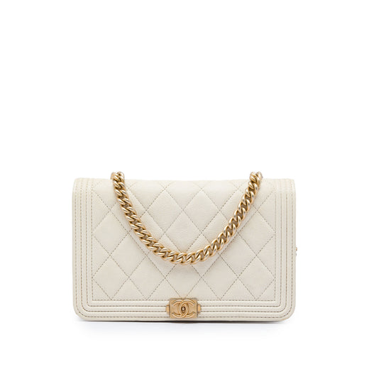 Quilted Caviar Boy Wallet on Chain - Image 1