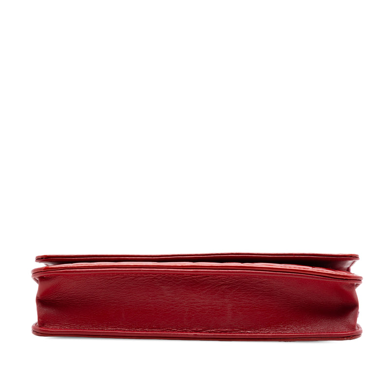 CC Embossed Patent Camellia Wallet On Chain - Image 3