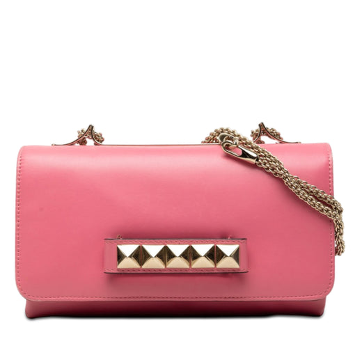 Leather Rockstud Va Va Voom Clutch on Chain - Image 1