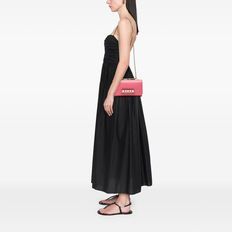 Leather Rockstud Va Va Voom Clutch on Chain - Image 6