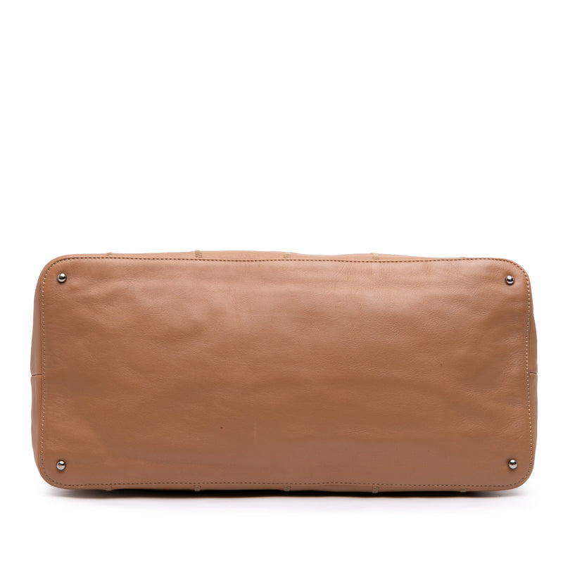 Calfskin Square Stitch Tassel Hobo - Image 3