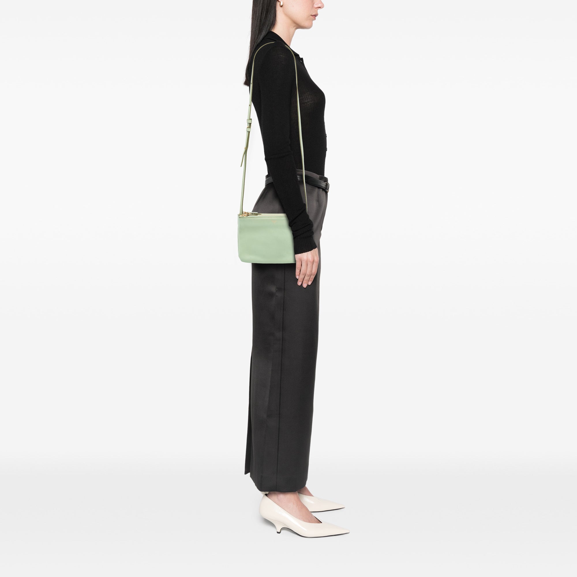 Small Lambskin Trio Crossbody - Image 7