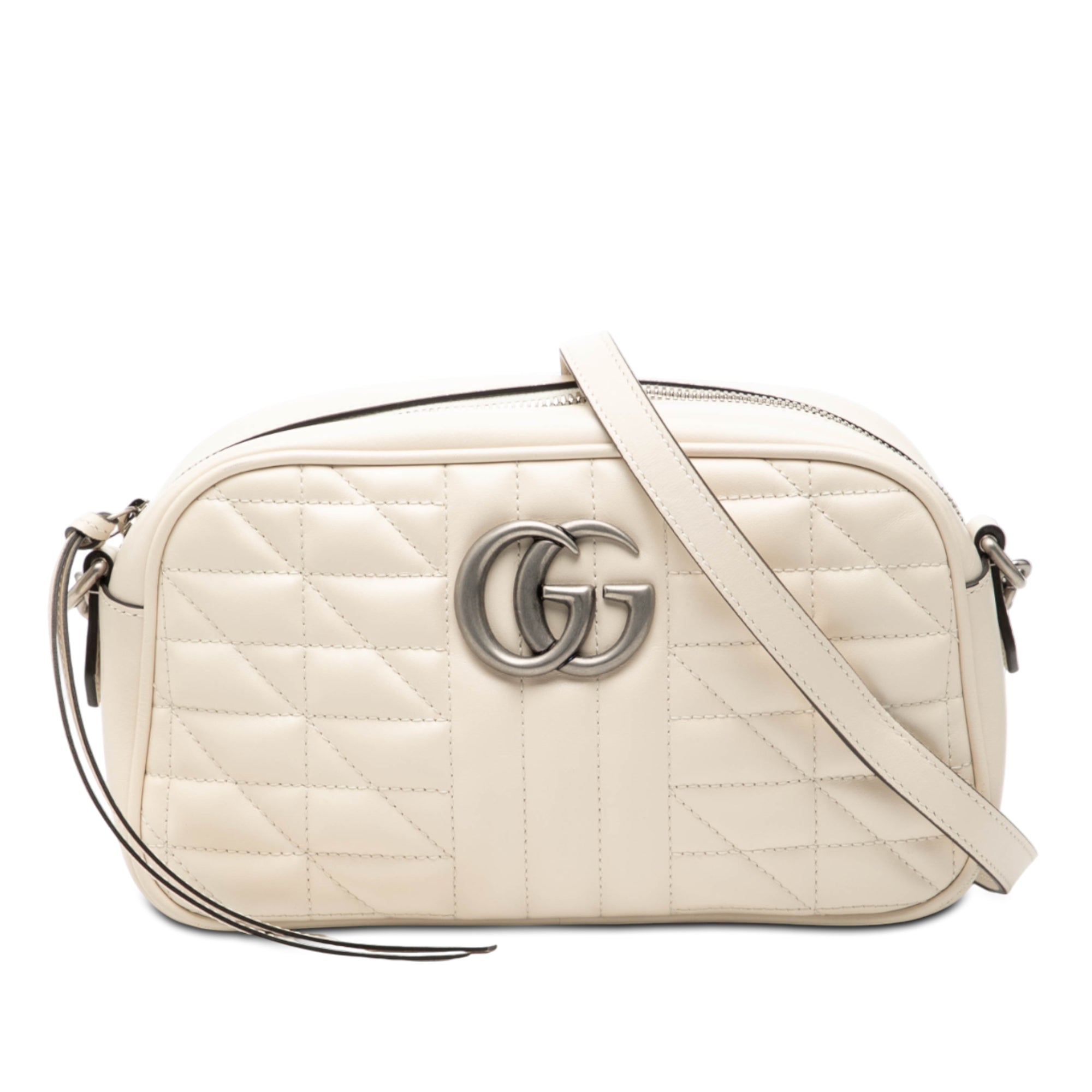 Small GG Marmont Matelasse Leather Aria Crossbody - Image 1