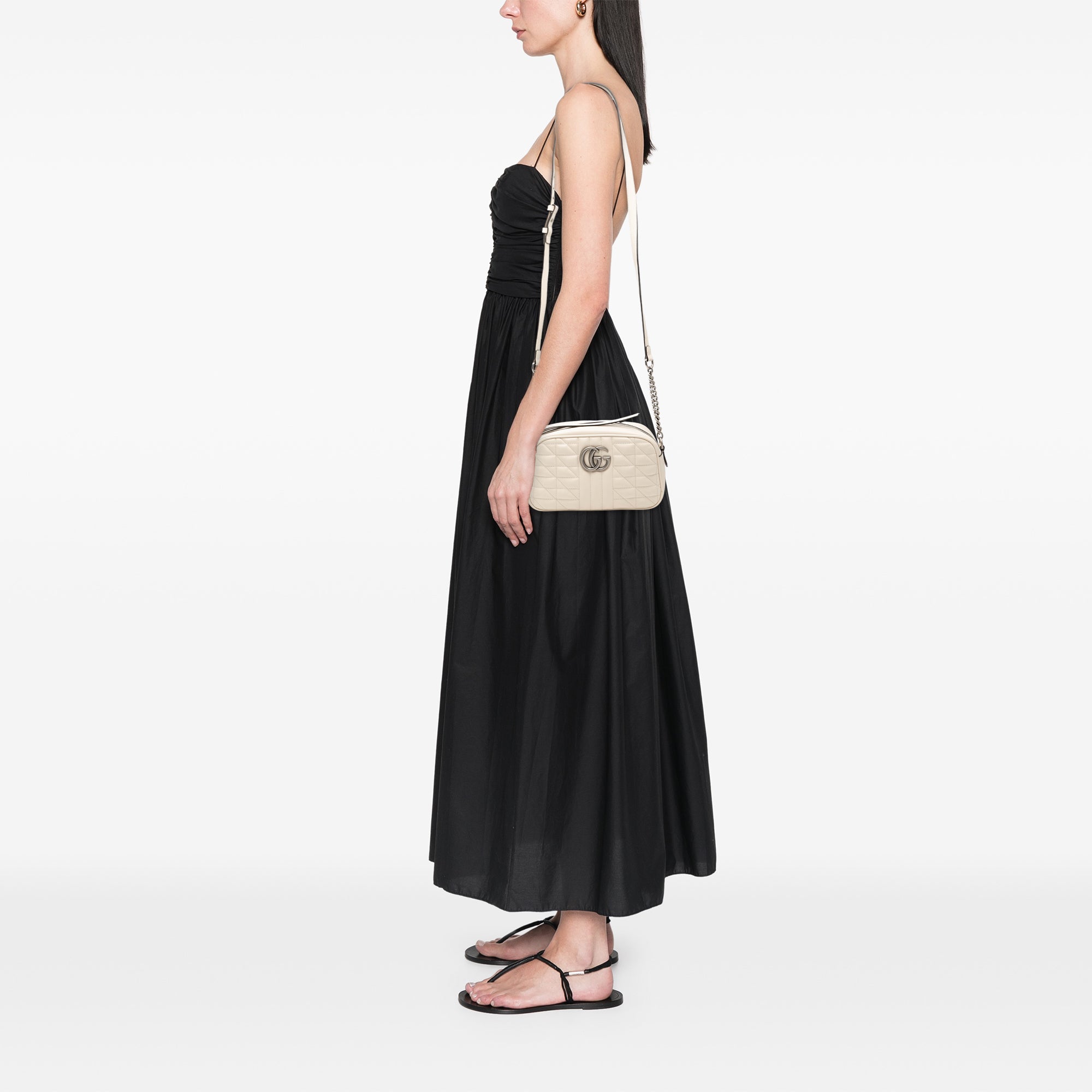 Small GG Marmont Matelasse Leather Aria Crossbody - Image 7