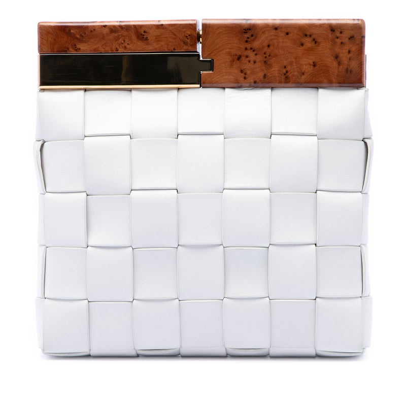 Lambskin Maxi Intrecciato The Snap Clutch