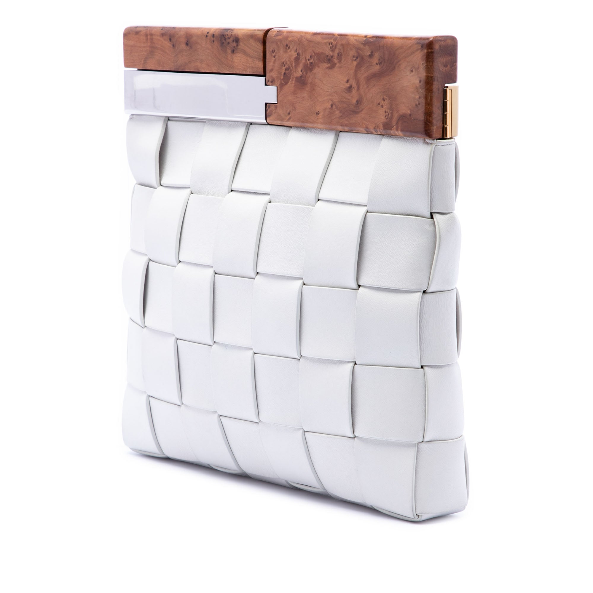 Lambskin Maxi Intrecciato The Snap Clutch - Image 2