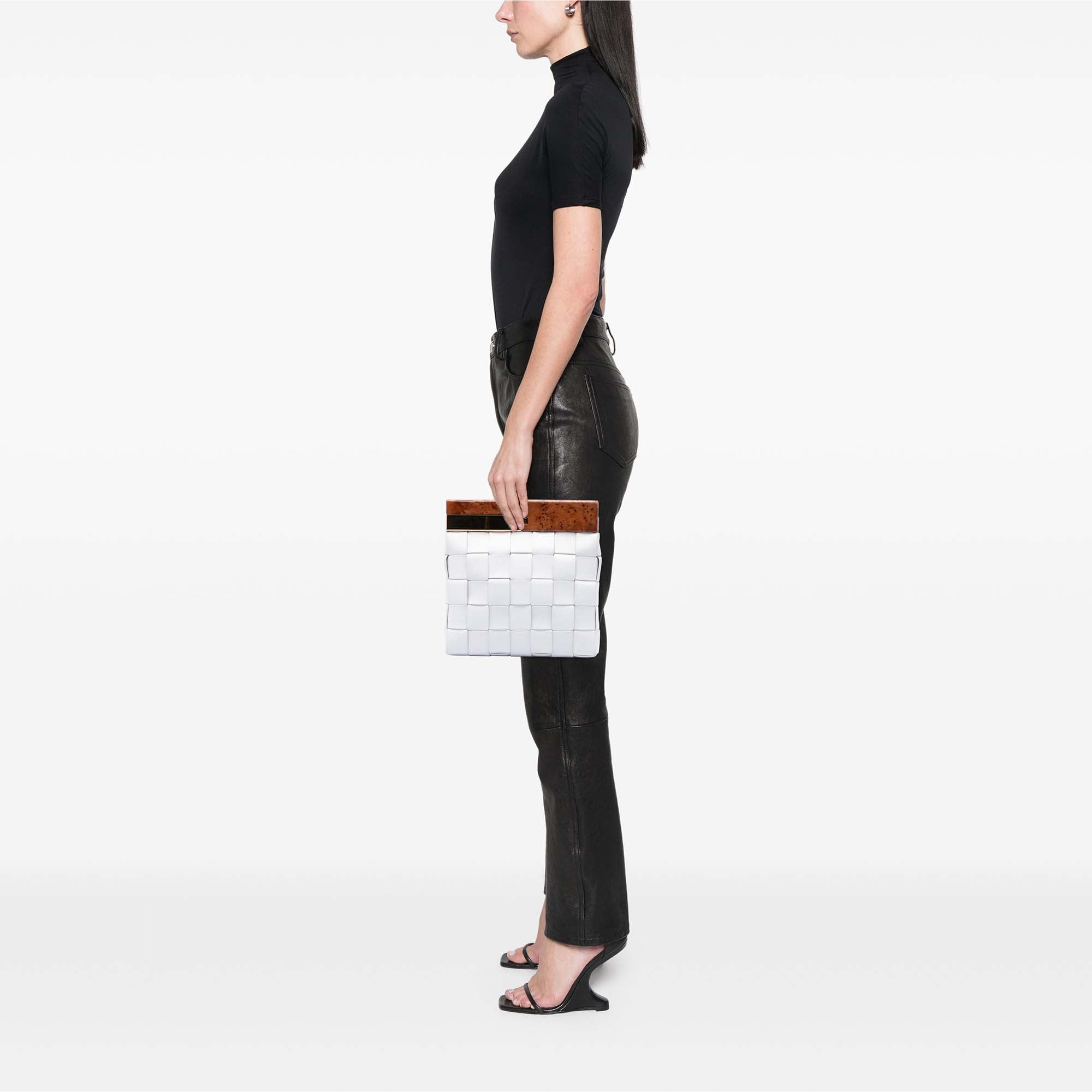 Lambskin Maxi Intrecciato The Snap Clutch - Image 6