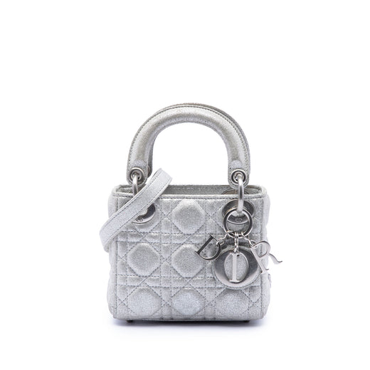 Micro Metallic Calfskin Cannage Lady Dior - Image 1