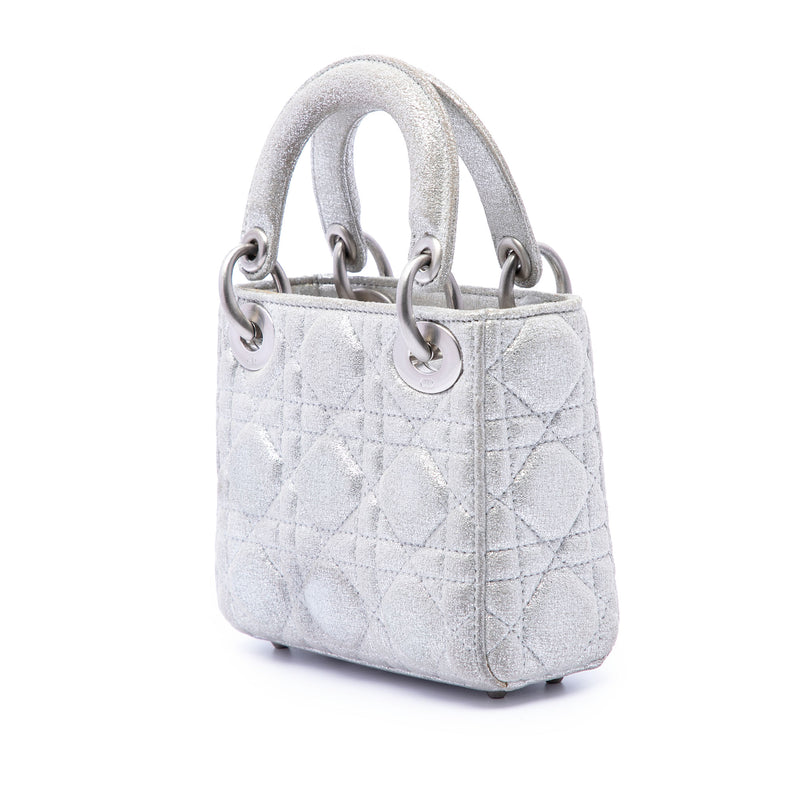 Micro Metallic Calfskin Cannage Lady Dior - Image 2