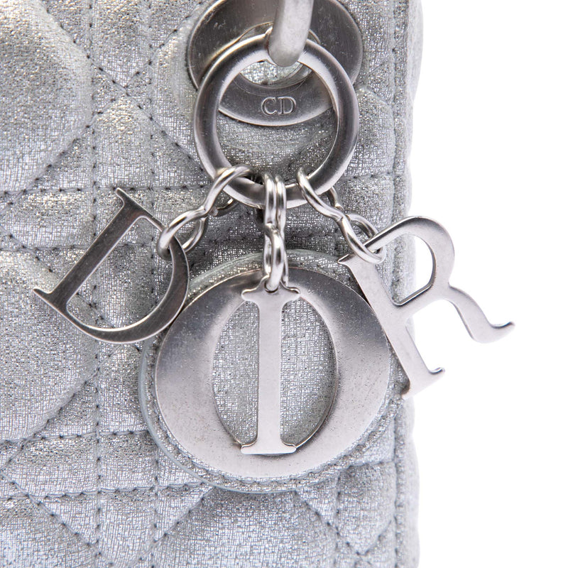 Micro Metallic Calfskin Cannage Lady Dior - Image 5