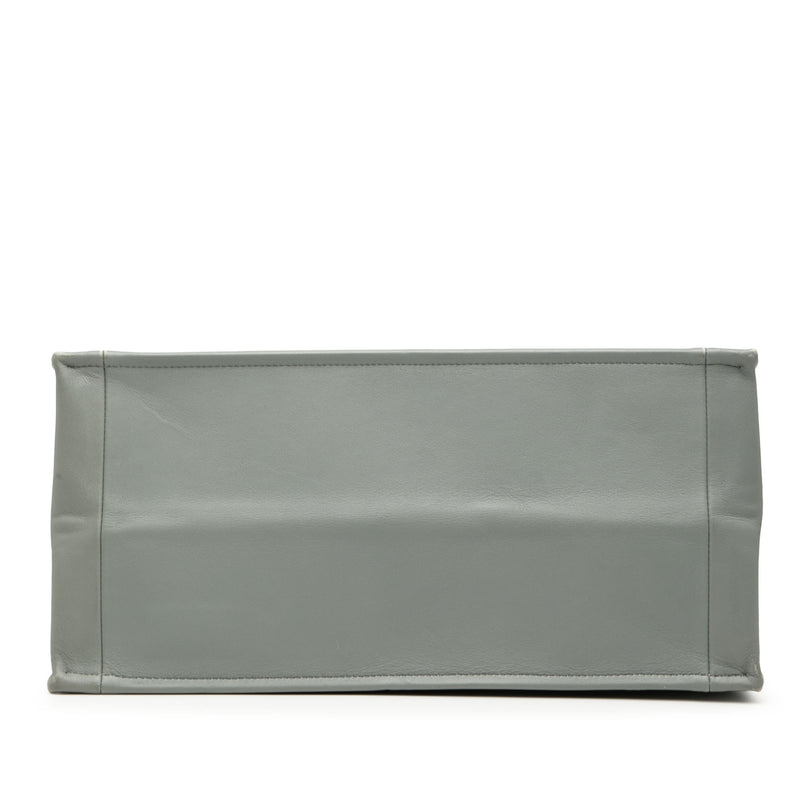 Medium Embossed Leather Book Tote - Image 3