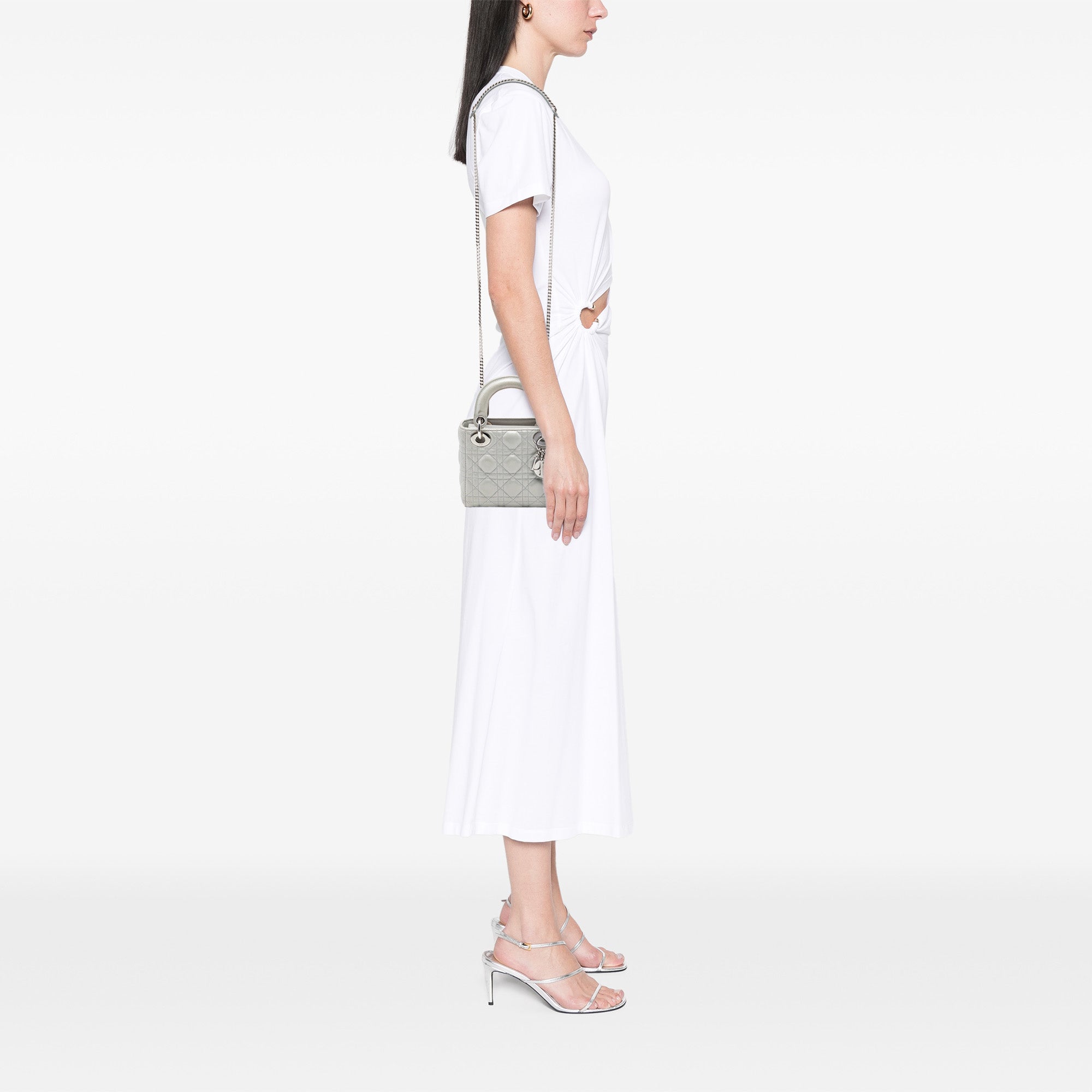 Mini Iridescent Lambskin Cannage Lady Dior - Image 6