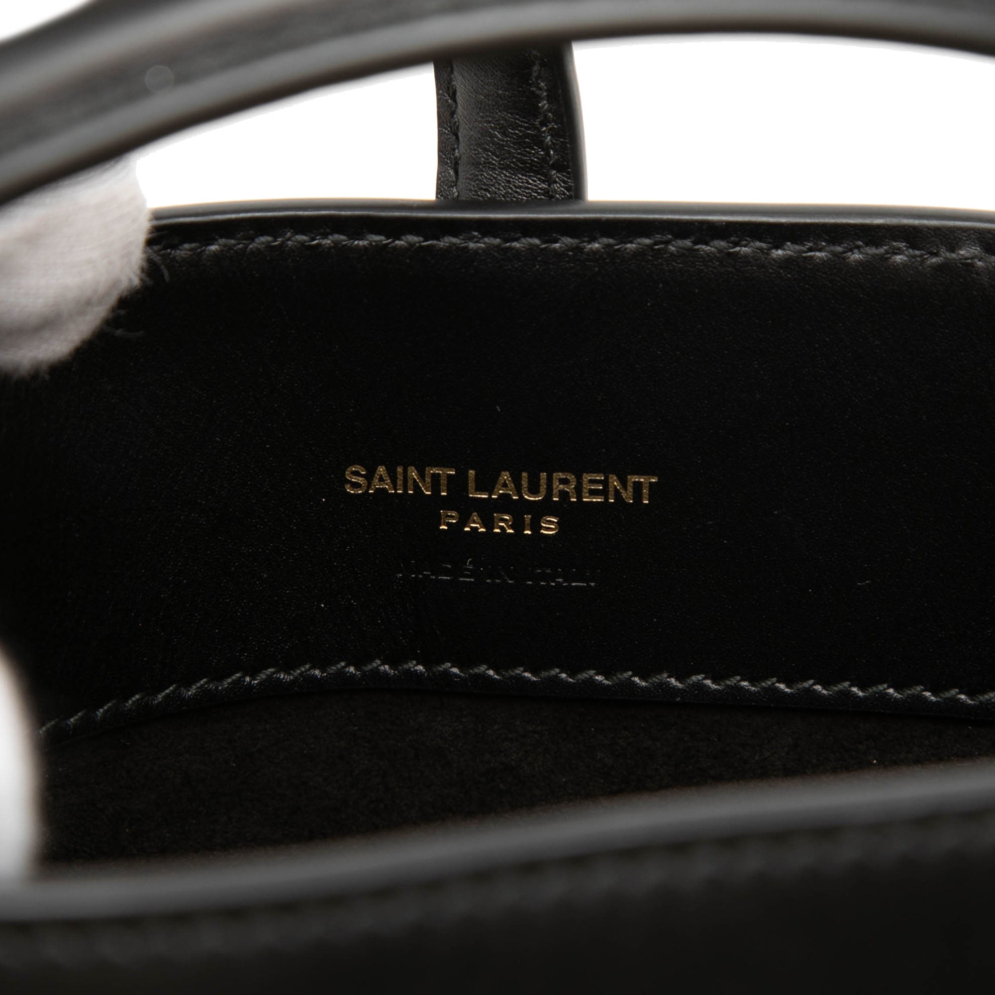 Mini Shiny Calfskin Le 37 Bucket Bag - Image 5