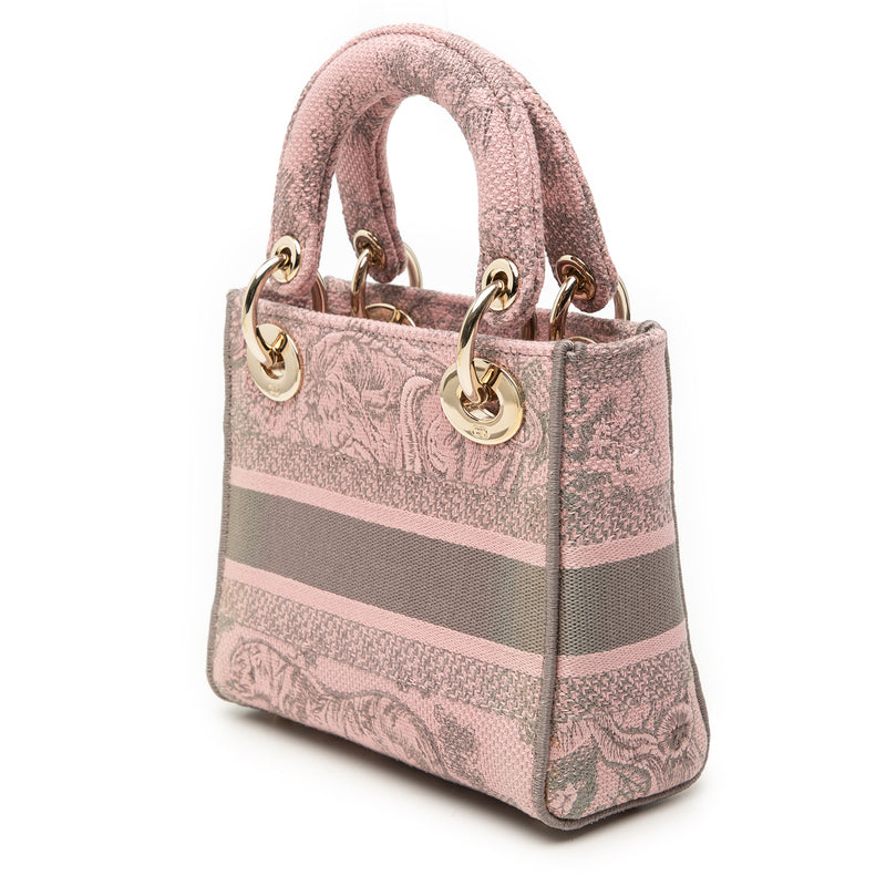 Mini Embroidered Canvas Toile De Jouy Lady D Lite - Image 2