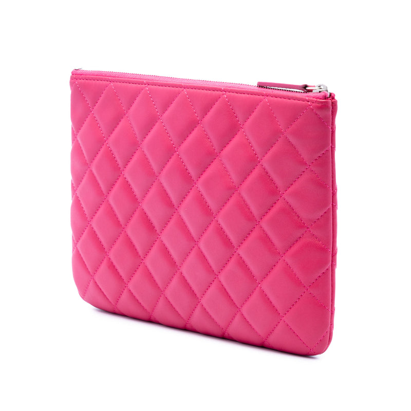 Small Quilted Lambskin O Case Clutch - Image 2