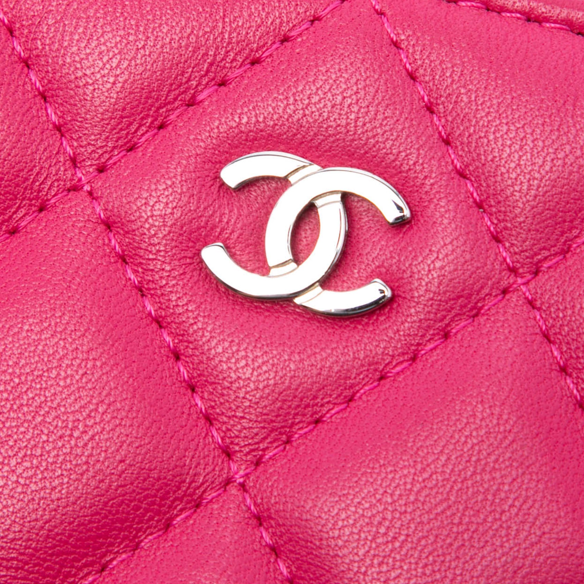 Small Quilted Lambskin O Case Clutch - Image 5