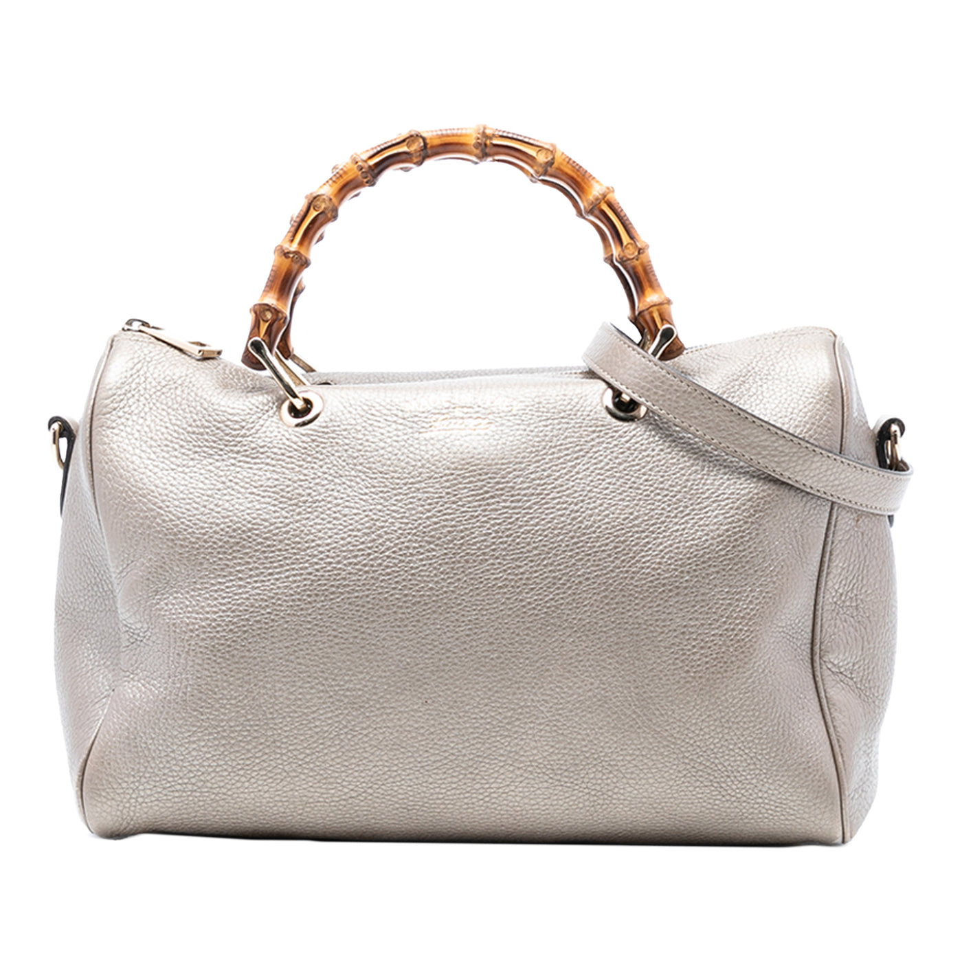 Medium Calfskin Bamboo Shopper Boston Bag - Image 1