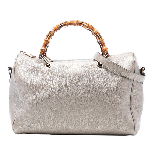 Medium Calfskin Bamboo Shopper Boston Bag - Image 1