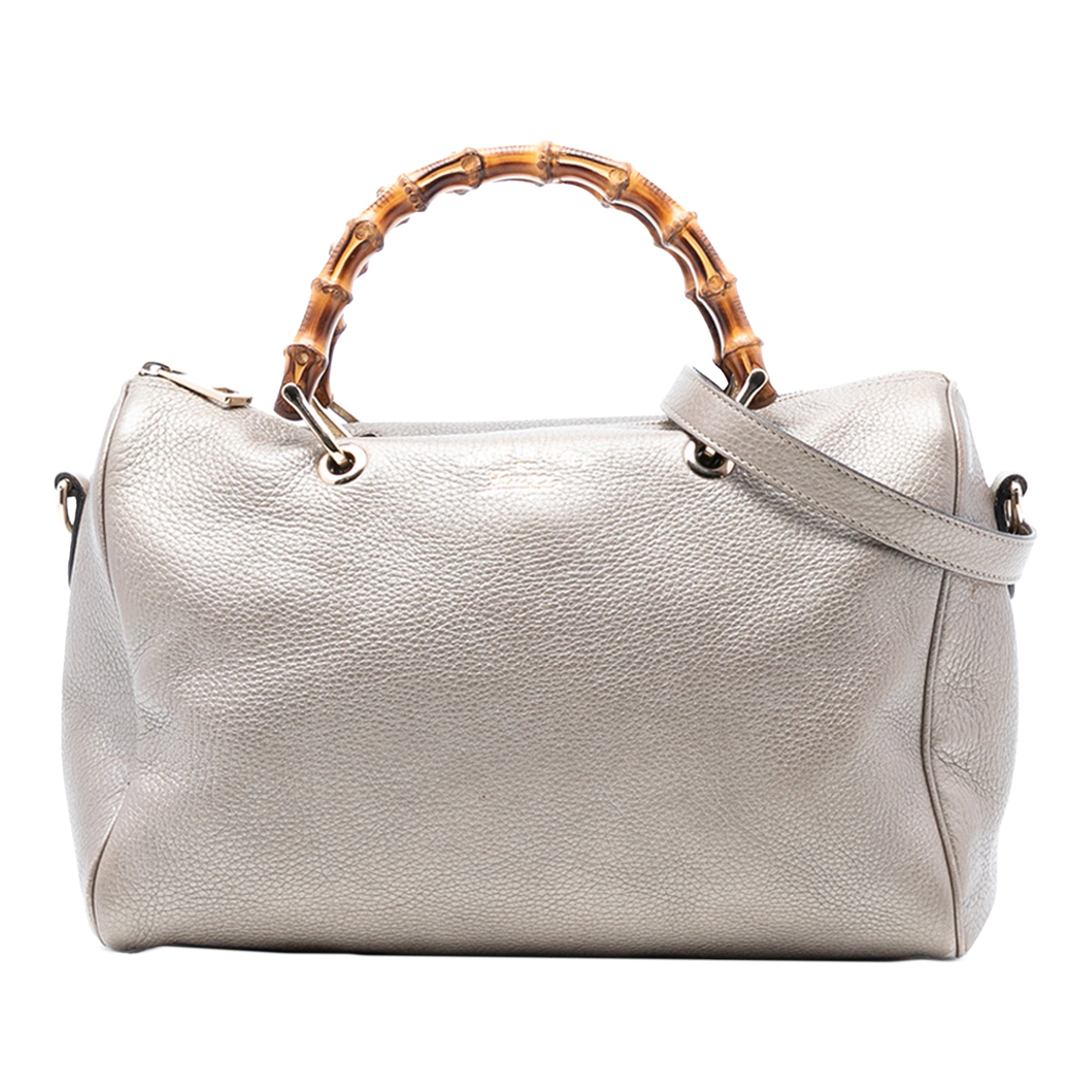 Medium Calfskin Bamboo Shopper Boston Bag - Image 1