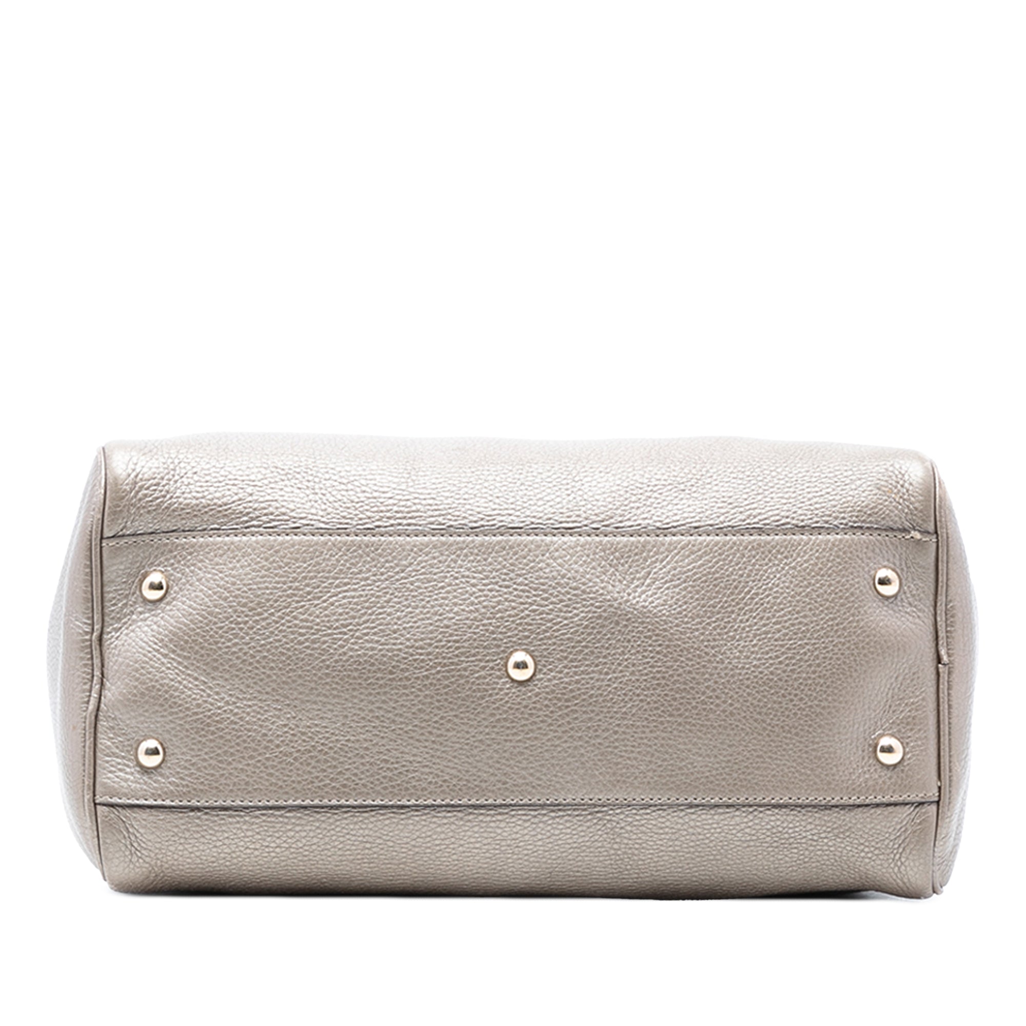 Medium Calfskin Bamboo Shopper Boston Bag - Image 3