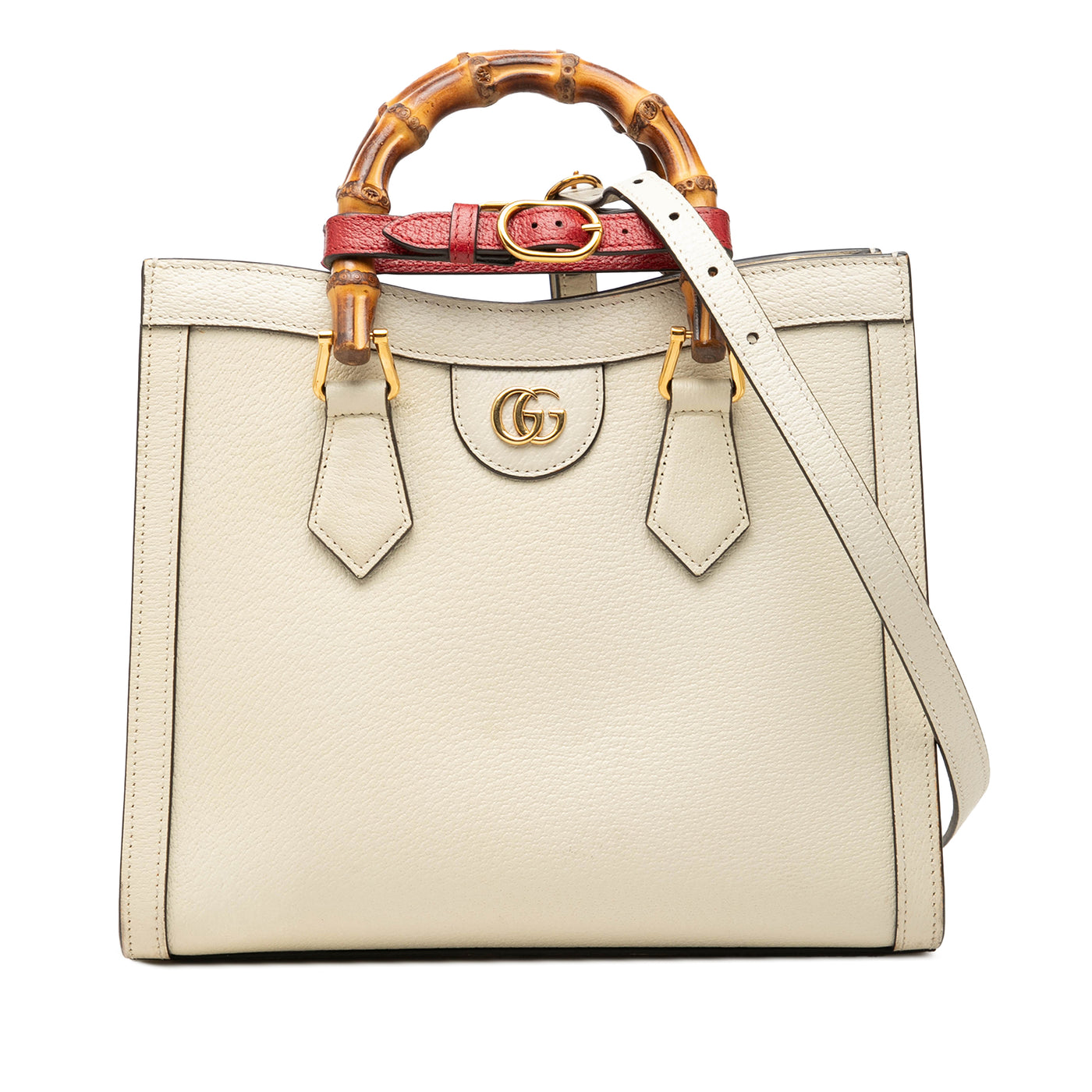 Medium Calfskin Bamboo Diana Satchel - Image 1
