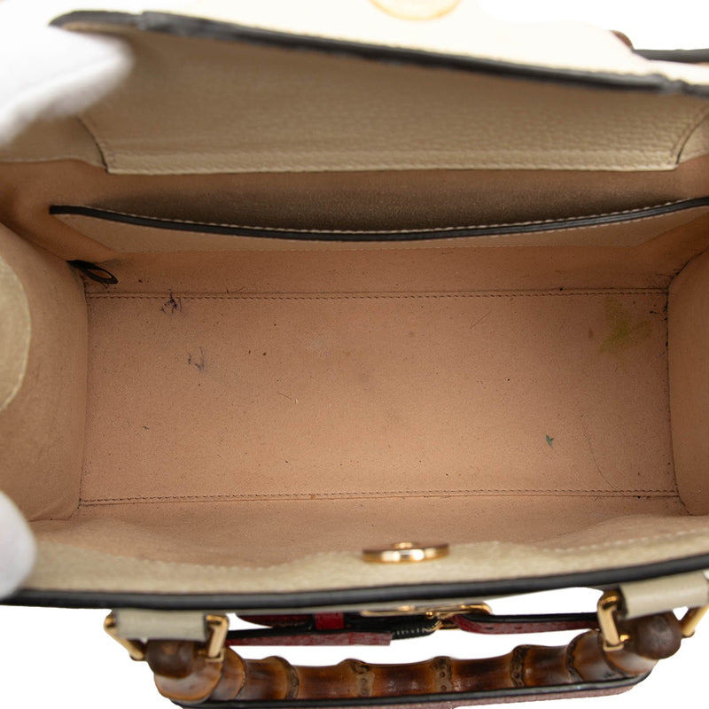 Medium Calfskin Bamboo Diana Satchel - Image 4