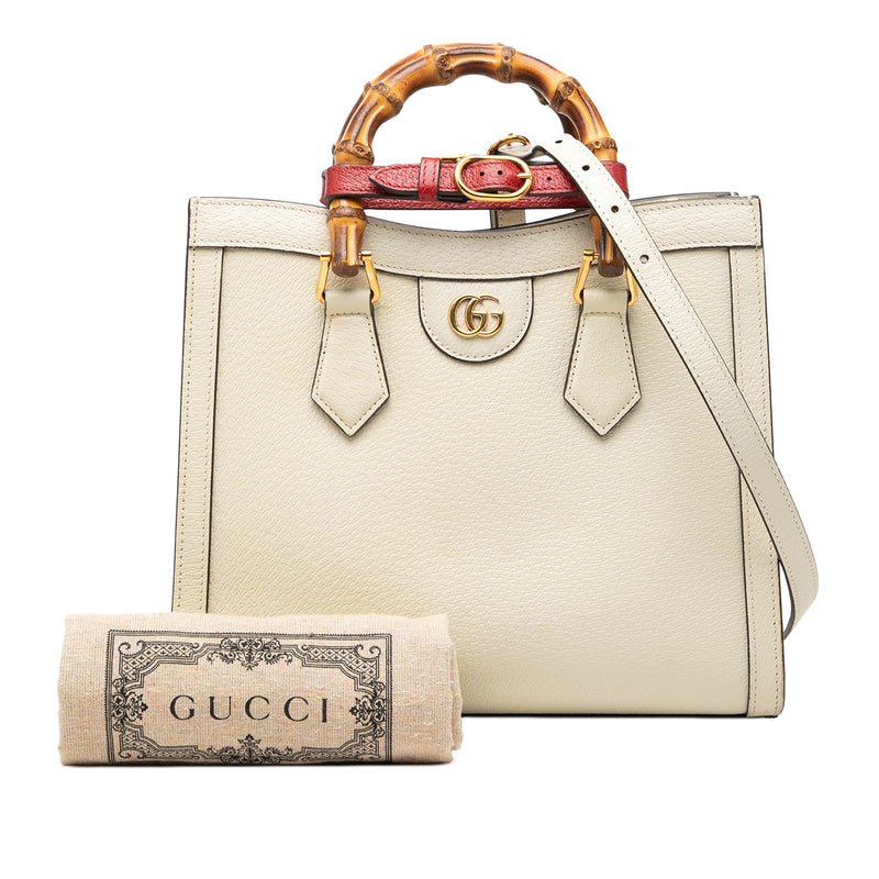 Medium Calfskin Bamboo Diana Satchel - Image 8