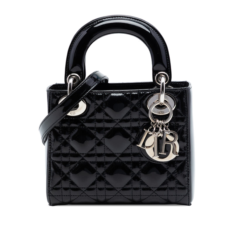 Mini Patent Cannage Lady Dior