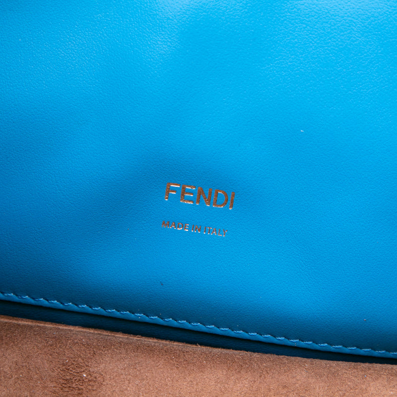 Suede and Leather Kan U Colorblock Satchel - Image 5